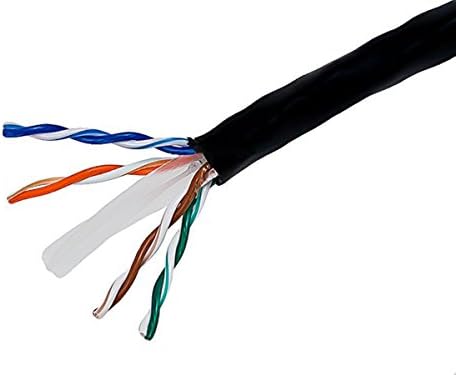 Monoprice Cat6 כבל בתפזורת Ethernet - רשת אינטרנט ברשת - תקועה, 550 מגהרץ, UTP, CM, חוט נחושת