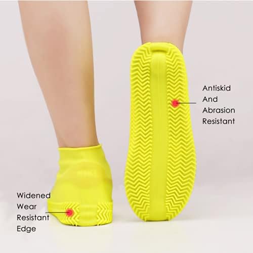 כיסויי נעליים סיליקון חסינות מים ZHOME, כיסויי נעליים מתקפלים לשימוש חוזר ללא החלקה, מגני נעליים מאפילים