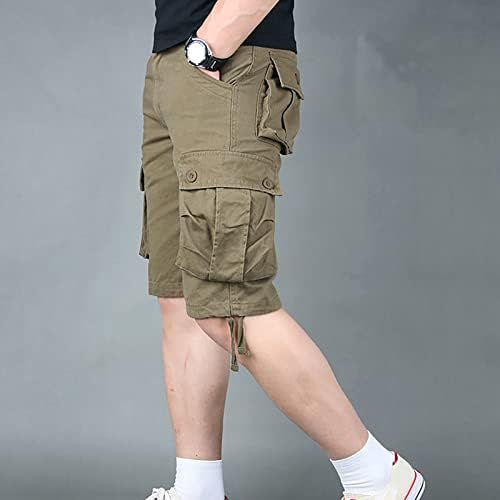 מכנסיים קצרים לגברים של ימוסרה מכנסיים קצוצים במותניים אמצעיים מזדמנים מכנסיים מרובי כיסים חיצוניים מכנסי
