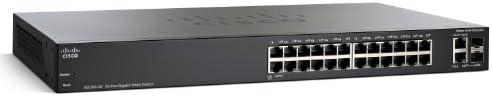 Cisco SG200-26 Gigabit Ethernet מתג חכם עם 24 יציאות 10/100/1000 ו -2 יציאות מיני-גביים משולבות