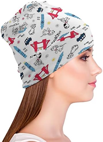 באיקוטואן שמח הדלמטי הדפסת כפת כובעי גברים נשים עם עיצובים גולגולת כובע