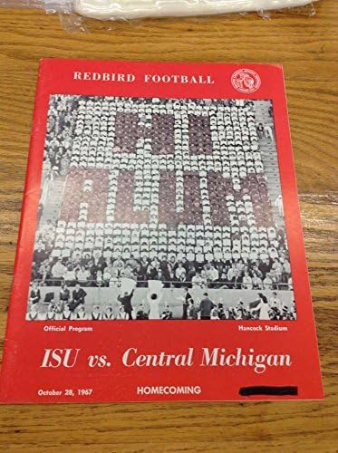 ISU מול מרכז מישיגן מישיגן הנקוק כדורגל 1967 תוכניות וינטג 'L9608