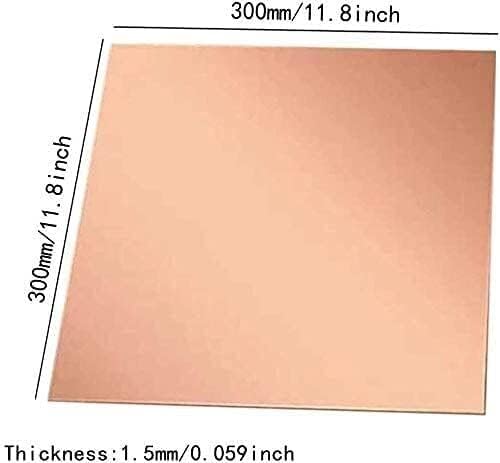 ייוואנגו מתכת נחושת רדיד נחושת גיליון סגול נחושת צלחת 6 גדלים שונים עבה 1.5 ממ עבור, מלאכת יד, בעבודת