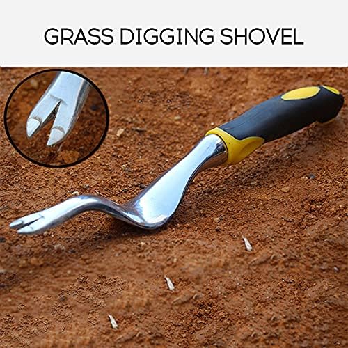 מגנזיום אלומיניום דשא לחפור ירקות אדמה רופפת שורש מכשיר השתלת שתיל ידני לנכש כלי שובל גומי ידית