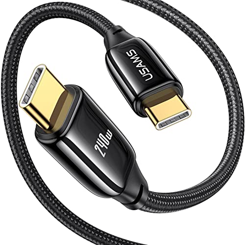 enablink 240W USB C ל- USB C כבל 6.6ft, PD3.1 סוג C לקלד C כבל 48V 5A כבל טעינה מהיר טעינה ניילון