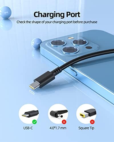 65W USB C מטען מתאים ל Lenovo IDEAPAD יוגה 7 SLIM 7-15ITL05 7-15IIL05 7-14ITL05 7-14IIL05 7-14ARE05 7-13ACN05