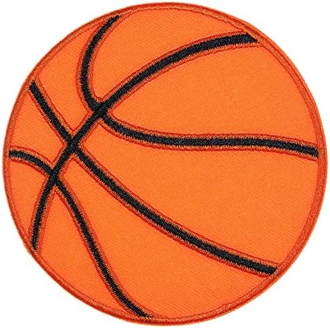 Jpt - כדורסל כדורסל כדור ספורט חמוד מצויר חמוד רקום אפליקציות ברזל/תפור על טלאים תג טלאי לוגו חמוד