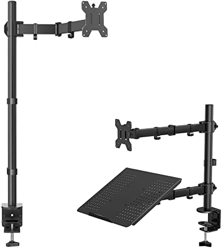 צרור הואנואו-2 פריטים: הואנואו צג יחיד סטנד שולחן הר 39 אינץ 'גבוה במיוחד עבור 13-32 אינץ' ו צג מחשב נייד