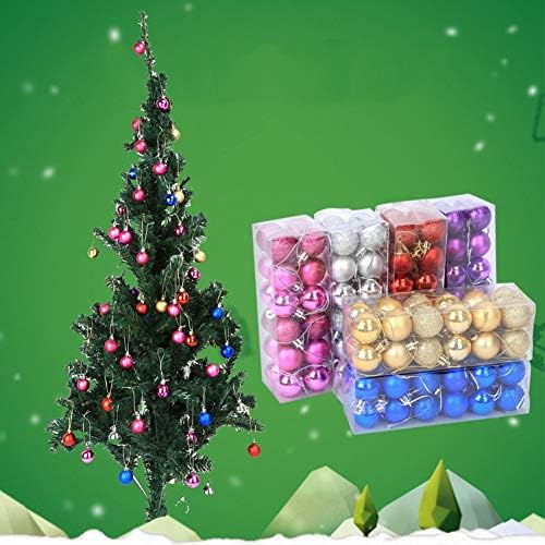 24 יחידות 6 צבעים בובל חג המולד, כדור חג המולד כדור כדור נצנצים כדור חג המולד כדורי חג המולד קישוטי