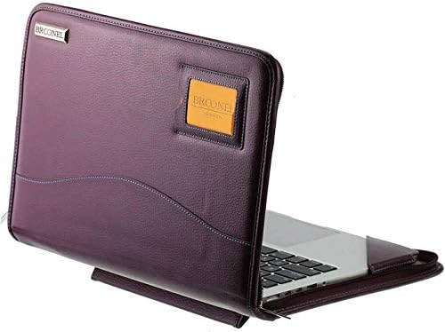 Broonel - סדרת קווי המתאר - מארז מגן עור כבד סגול כבד - תואם ל- ASUS C302CA -GU010 360 Chromebook