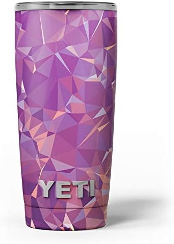 עיצוב Skinz geometric v13 ורוד V13 - ערכת גלישת ויניל מדבקות עור תואמת לכוסות הכוס של Cooler Cooler