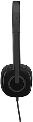 לוג ' יטק 3.5 מ מ אנלוגי סטריאו אוזניות ח151 עם מיקרופון בום-שחור