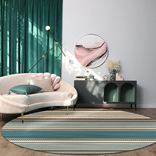 שטיח שטח עגול גדול לחדר שינה בסלון, שטיחים 5ft ללא החלקה לחדר ילדים, מחצלת רצפת שטיח רחיצה