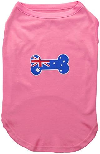 מוצרי חיות מחמד מיראז ' בצורת עצם חולצת הדפסת מסך דגל אוסטרלי, גדולה פי 3, כחולה
