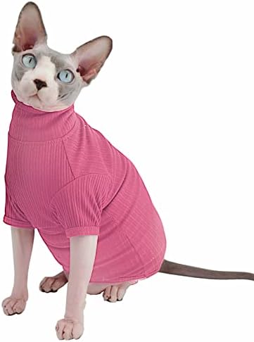 Sphynx חתולים חסרי שיער חולצת כותנה חתול כותנה סוודר גולף סוודר חולצות חתלתול עם שרוולים פיג'מה
