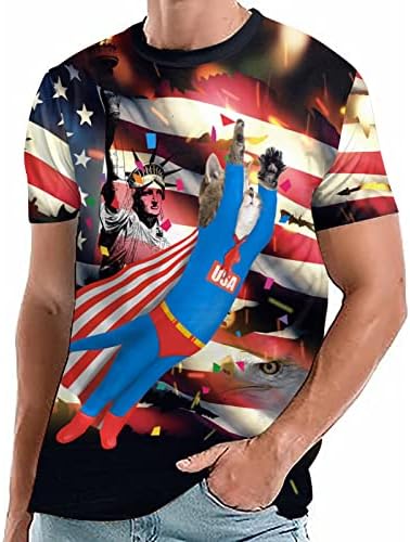 BMISEGM אנשי קיץ חולצות חולצות גברים של גברים דגל אמריקאי גברים חולצת טי פטריוטית טי פטריוטית