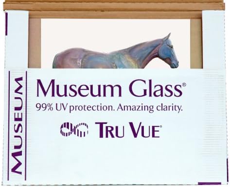 18 x 24 Tru Vue מוזיאון זכוכית, 12 גיליונות, 36.0 מר. זגוג זגגות ארכיון, UV Pro לא בוהק, ציפוי אנטי-רפלקטיבי