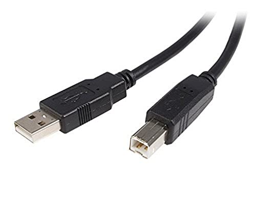 Startech.com 1M USB 2.0 A ל- B כבל - M/M - 1 מטר כבל מדפסת USB, שחור