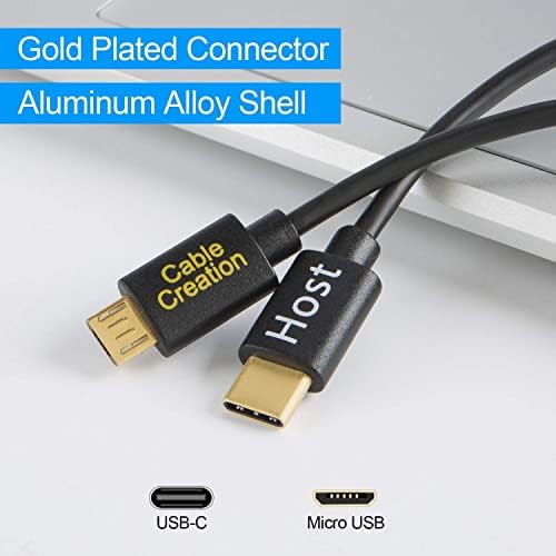 כבלים USB C ל- Micro USB OTG CUNDLE עם מיקרו USB ל- MICRO USB OTG כבל