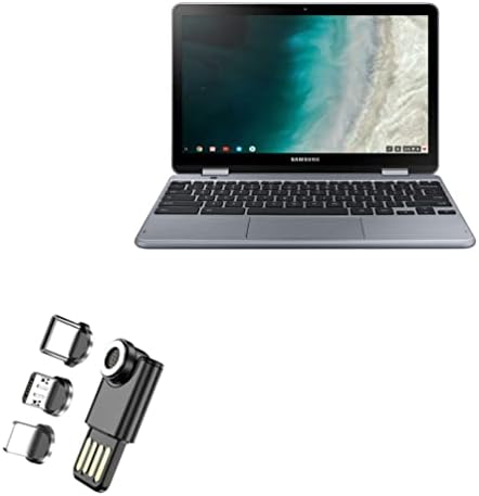 כבל עבור Samsung Chromebook Plus - Magentosync Mini מתאם, כבל טעינה של מגנט USB סוג C מיקרו USB עבור Samsung