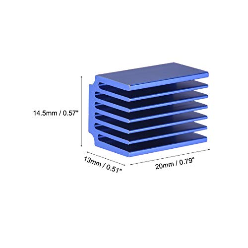 13-20-14. 5 ממ כחול אלומיניום קירור תרמית דבק כרית קריר לקירור 3 ד מדפסות 10 יחידות