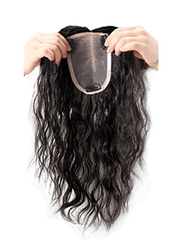 מארי 16 באופן מלא יד קשורה גלי שיער טבעי טופר לנשים עם שיער דליל, 9 * 15 ס מ מונו בסיס מתולתל שיער טופר החלפת