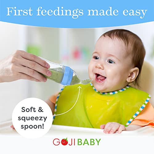 גוגי בייבי-4 עוז סיליקון מזון לתינוקות מחלק כף-4 מארז-נהדר עבור 4 + חודש תינוקות-כולל פקק-קל לשימוש