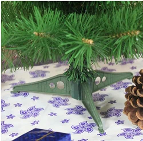 עץ חג המולד המלאכותי של Zonster עם בסיס מחזיק עמדות פלסטיק למסיבות בית חג המולד