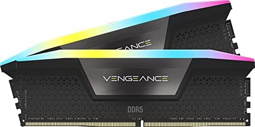Corsair Vengeance RGB DDR5 RAM 32GB 6400MHz CL36 Intel XMP ICUE זיכרון מחשב תואם - שחור