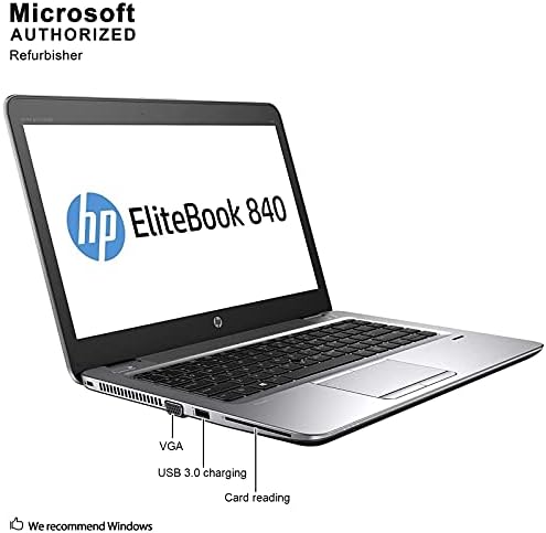 HP Elitebook 840 G3 14in מחשב נייד, Core I5-6300U 2.4GHz, 16GB RAM, 500GB SSD, Windows 10 Pro 64bit