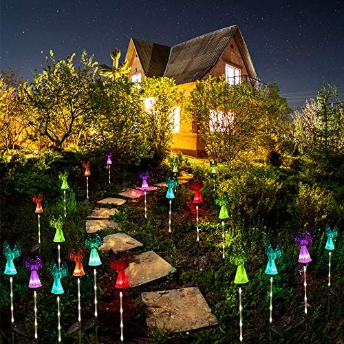 שמש מלאך אורות חיצוני, גן מתנות לחנוכת בית אמא נשים, שמש מופעל דקורטיבי אור עבור גן חצר פטיו, בית קברות קבר קישוטים,