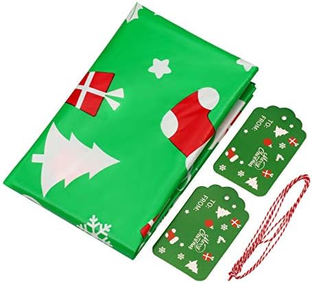 שקיות ענק, ירוק חג המולד שקים עבור ג ' מבו מתנת חבילה עם תג כרטיס ועטיפה עניבה