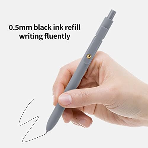 אנשי קשר ג ' ל עטים, 6 יחידות 0.5 ממ מהיר יבש שחור דיו עטים בסדר נקודת כתיבה חלקה עטים, חמוד