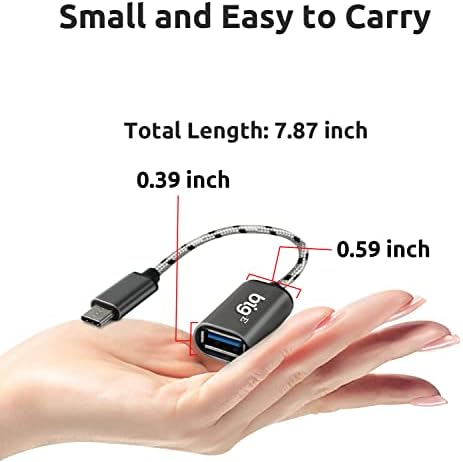 BIG-E USB C ל- USB 3.0 מתאם OTG נקבה התואם ל- Samsung SM-N970F שלך עבור USB מלא ב- Go Thunderbolt 3 על מחבר הכבלים