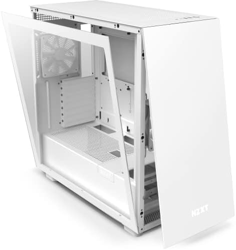 NZXT H7 - CM -H71BW -01 - ATX MID TOWER PC GAMING CASE - קלט קלט קלטת/פלט יציאת USB T Type -C - לוח