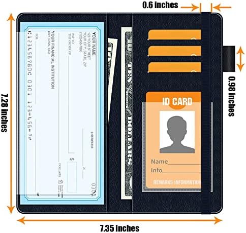 עטיפת פנקס הצ 'קים של אטאקס - ארנק מחזיק כרטיס אשראי של פנקס הצ' קים לגברים ולנשים