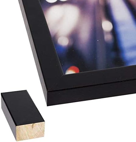 Goizxol, 4x6 מסגרות תמונה שחורות סט של זכוכית 4- בהגדרה גבוהה ועץ אמיתי 4x6 מסגרת תמונה - מסגרת