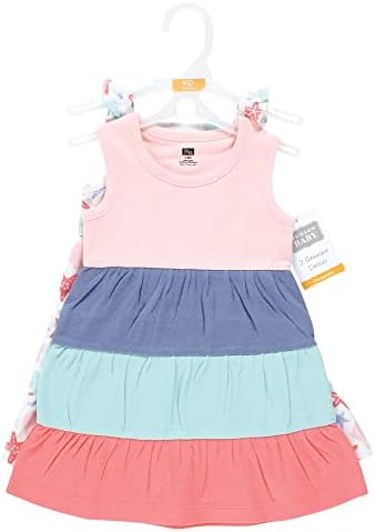 שמלות כותנה לתינוקות של הדסון תינוקות, קליפות ים רב-צבעוניות, 5 פעוטות