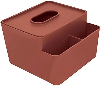 Samzo 1pc מארגן אחסון מפיות אדום קופסת רקמות פלסטיק מתאימה לחלקים דלפקים לחדר שינה