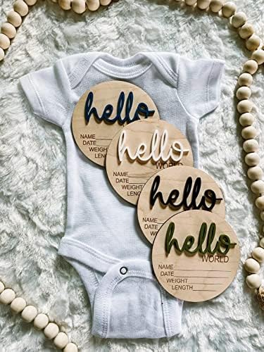 שלום עולם יילוד סימן-תינוק לידה הכרזה סימן עבור חולים-6 אינץ עגול