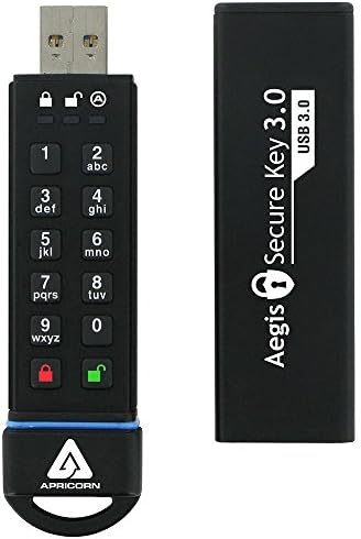 מפתח מאובטח של Amcicorn Aegis-כונן פלאש USB 3.0, ASK-256-60GB מוצפן זיכרון USB MM1276 ASK3-60GB