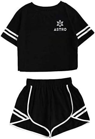 MainLead Kpop Astro 2PCS חולצות+מכנסיים חמים MJ תלבושות רוקי סאנה ג'ינג'ין