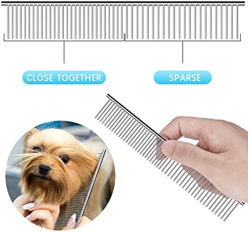 כלב טיפוח כלי פרווה מגרפה לכלבים 2 צדדי הסרת מסרק מברשת עבור קצר ארוך שערות רופף פרווה מחצלות