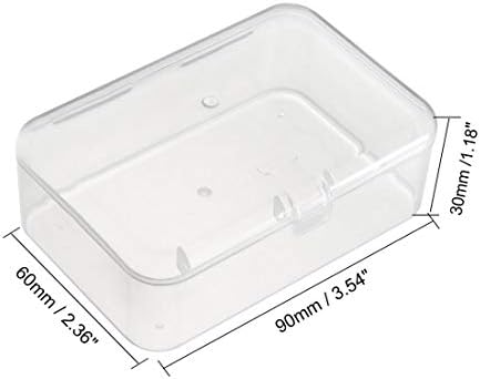 תיבת אחסון רכיבי UXCell - PP רכיב אלקטרוני מיכלים תיבות כלים נקה לבן 90x60x30mm