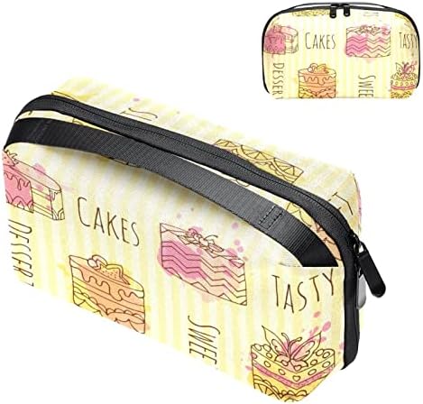 נייד אלקטרוני ארגונית פאוץ שקיות עוגות צבעוני כתמים צהוב פסים נסיעות כבל אחסון תיק עבור כוננים קשיחים, מטען,