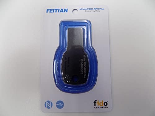 Feitian Epass K9 Plus - מפתח אבטחה USB - אימות שני גורמים - USB -A עם NFC, FIDO U2F + FIDO2, PIV