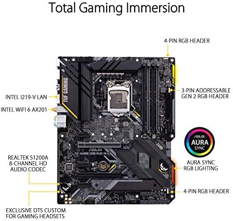 Asus Tuf Gaming Z490-PLUS, LGA 1200 ATX GAMING לוח האם
