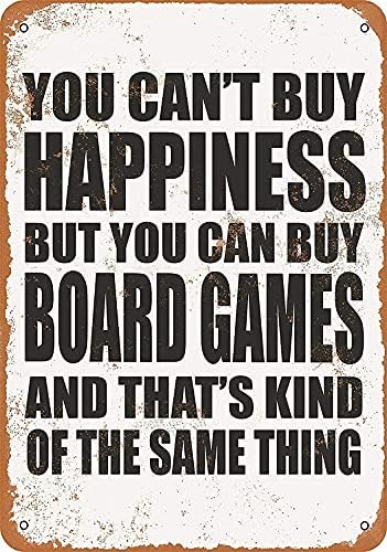 מתכת פח רטרו סימן מתכת סימן אתה לא יכול לקנות אושר אבל אתה יכול לקנות לוח משחקי פח סימן פוסטר בציר