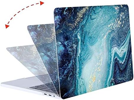 Mosiso פלסטיק גל יצירתי שיש פגז קשה מארז ותיק שרוול אנכי תואם ל- MacBook Pro 13 אינץ '2023- שחרור