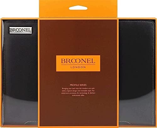 Broonel - סדרת פרופילים - מארז מחשב נייד עור שחור תואם ל- Dell Chromebook 3110 11.6 2 -in -1